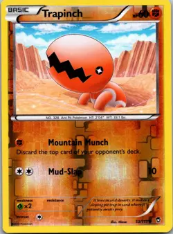 Trapinch 53/111 Common Furious Fists Pokemon Reverse Holo Lightly Played - Image 1