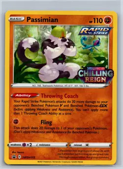 Passimian (Prerelease) SWSH115 Holo Sword & Shield Promo Pokemon Holo DMG 420-44 - Image 1