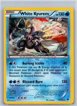 White Kyurem 21/124 Holo Rare Fates Collide Pokemon Holo LP 420-7 - Image 1