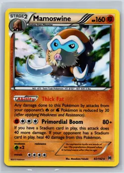 Mamoswine 82/162 Holo Rare BREAKthrough Pokemon Holo NM/M 420-4 - Image 1