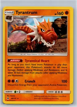 Tyrantrum 69/131 Holo Rare Forbidden Light Pokemon Holo NM/M - Image 1