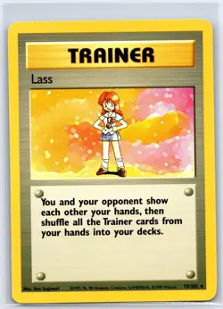 Lass 75/102 Rare Base Set Unlimited Pokemon NM/M - Image 1