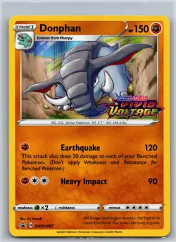 Donphan (Prerelease) SWSH067 Holo Promo Sword & Shield Promo Pokemon Holo NM - Image 1