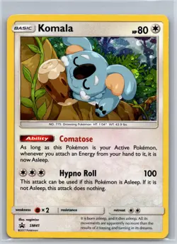 Komala - SM41 Holo Promo Sun & Moon Promo Pokemon Holo Lightly Played - Image 1