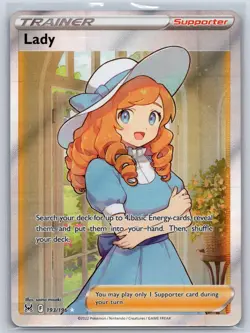 Lady 193/196 Ultra Rare Lost Origin Pokemon Holo NM/M 420b-58 - Image 1