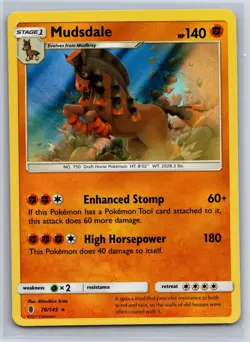 Mudsdale (Prerelease Kit Exclusive) 76/145 Holo Rare Pokemon NM/M - Image 1