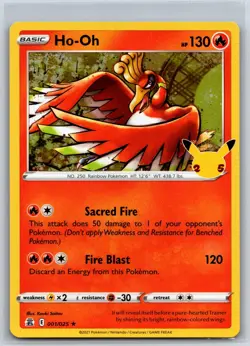 Ho-Oh 001/025 Rare Celebrations Pokemon Holo NM/M - Image 1
