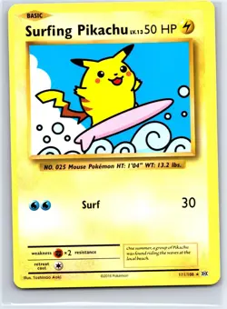 Surfing Pikachu 111/108 Secret Rare Evolutions Pokemon NM/M - Image 1