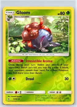Gloom 7/214 Uncommon Unbroken Bonds Pokemon Reverse Holo NM/M - Image 1