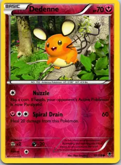 Dedenne 70/119 Common Phantom Forces Pokemon Reverse Holo Near Mint - Image 1