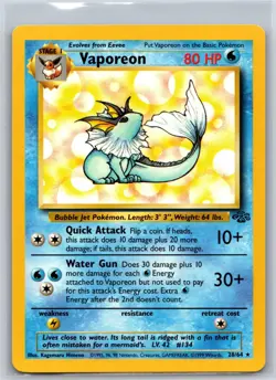 Vaporeon 28/64 Rare Jungle Pokemon Near Mint - Image 1