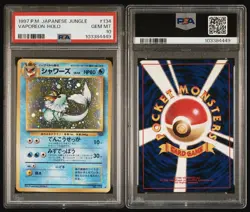 💧VAPOREON-HOLO 🌈 POKEMON JAPANESE JUNGLE 1997 134 PSA 10 🌈 - Image 3