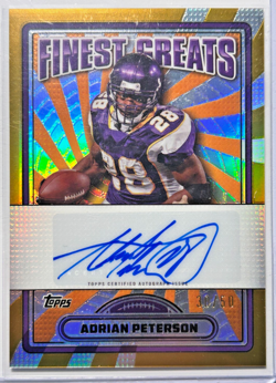 Adrian Peterson AUTO #/50 Topps Finest Greats Gold 2024 Panini Autograph SP HOF - Image 1