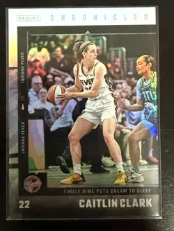 2025 Panini Caitlin Clark Chronicled Silver Holo Foil #31 WNBA Fever SP - Image 1