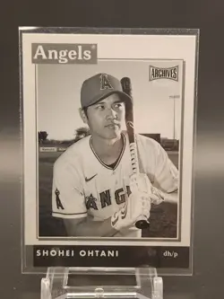 Shohei Ohtani 2020 Topps Archives Snapshots Black & White SP #AS-SO - Image 1