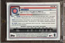 2020 Bowman Chrome Nico Hoerner Orange Refractor Rookie Autograph Cubs RC SP /25 - Image 3