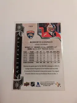 2019/20 Upper Deck UD Artifacts Card ROBERTO LUONGO #122 SP /399 - Image 2