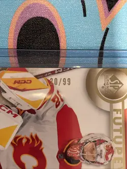 Dustin Wolf 20/99 Future Watch Gold 2023-24 UD SP Authentic Calgary Flames (PH) - Image 2