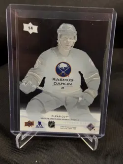 2025-26 Upper Deck Series 1 Rasmus Dahlin Clear Cut # 14 Buffalo Sabres SP - Image 2