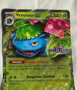 Pokemon TCG Venusaur Ex And Blastoise Ex Stellar Crown Stamp Promo Cards NM - Image 2