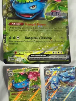 Pokemon TCG Venusaur Ex And Blastoise Ex Stellar Crown Stamp Promo Cards NM - Image 3