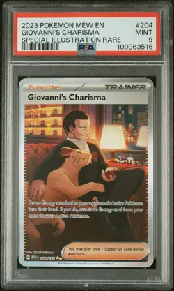 2023 Giovanni's Charisma SIR Special Illustration Rare PSA 9 Pokemon 151 204/165 - Image 1