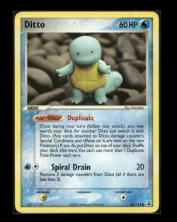 Ditto 64/113 Squirtle Delta Species 2005 LP Pokemon Card - Image 1