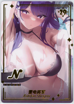 ❤RAIDEN SHOGUN - Goddess Story Anime Waifu Card - GENKI PARADE - N-29 GENSHIN - Image 1