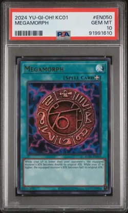 2024 Yugioh KC01-EN050 Megamorph Ultra Rare PSA 10 Gem Mint - Image 1
