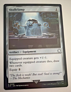 Skullclamp 0238 PIP MTG Near Mint NM Artifact Commander Staple Draw Engine - Image 1