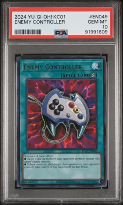 2024 Yugioh KC01-EN049 Enemy Controller Ultra Rare PSA 10 Gem Mint - Image 1