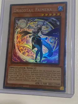 JUSH-EN002 Dracotail Faimena Collector's Rare 1st Edition YuGiOh - Image 2