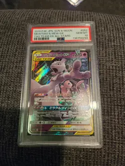 PSA Pokemon Mewtwo & Mew GX Tag Team GX All Stars PSA 10 - Image 1