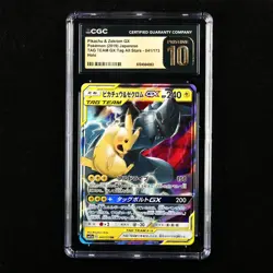 CGC 10 PRISTINE 2019 Pokemon JPN Pikachu&Zekrom GX sm12a C 041/173 RR - Image 1