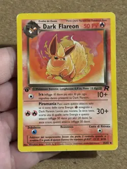 Dark Flareon 35/82 Prima Edizione Team Rocket Carta Pokemon Italiana Poor Played - Image 1