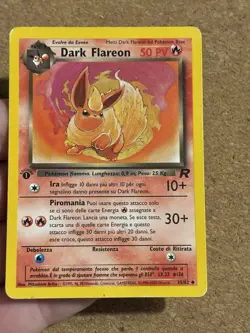 Dark Flareon 35/82 Prima Edizione Team Rocket Carta Pokemon Italiana Poor Played - Image 3