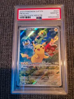PSA Pokemon Paldea Evolved Pikachu ETB Promo PSA 10 - Image 1