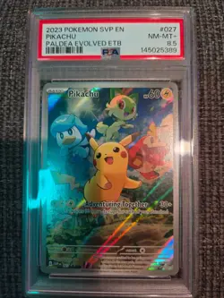 PSA Pokemon Pikachu Paldea Evolved ETB Promo PSA 8.5 - Image 1
