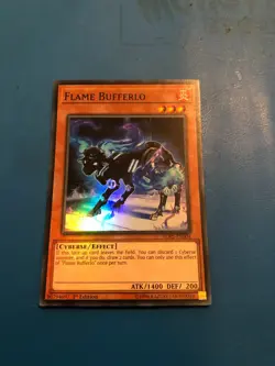 YUGIOH Super Rare Flame Bufferlo SDPL-EN004 1st Edition - Image 1