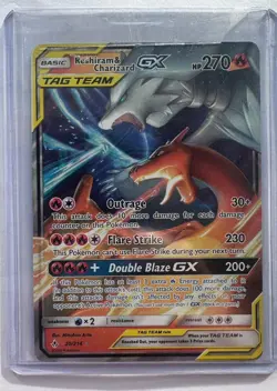 Pokemon TCG Reshiram Charizard GX Tag Team Card 20/214 Unbroken Bonds NM - Image 4