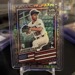 2026 Panini Stars & Stripes Prizm USA #108 Kristian Valadez Black Gold Snakeskin - Image 1