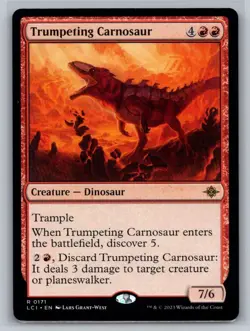 Trumpeting Carnosaur - #171 - The Lost Caverns of Ixalan Rare - NM - Image 1
