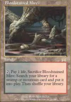 1x Bloodstained Mire - Foil Onslaught Lightly Played, English Mtg Magic - Image 1