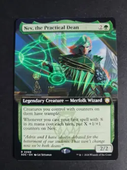 Nev, the Practical Dean (Extended Art) Rare MTG Secrets of Strixhaven Commander - Image 1