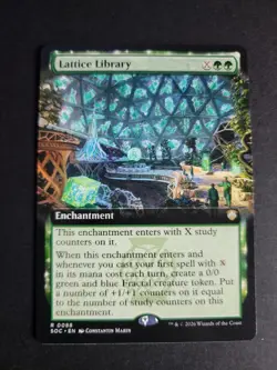 Lattice Library (Extended Art) Rare MTG Secrets of Strixhaven Commander - Image 1