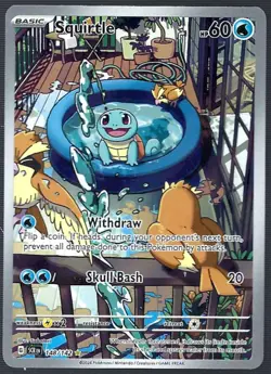 2024 Pokemon Scarlet & Violet Stellar Crown Illustration #148 Squirtle - Image 1