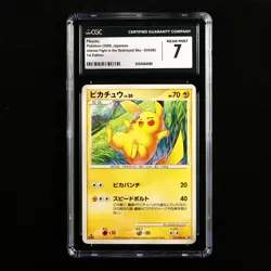 CGC 7 NEAR MINT 2008 Pokemon JPN Pikachu 024/092 1st Edition - Image 1