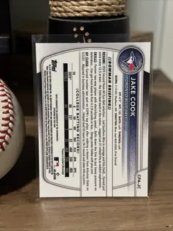 2025 Bowman Chrome Jake Cook Auto Yellow /75 1st Bowman - Image 2