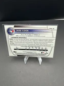 2025 Bowman Draft Jake Cook Chrome Auto Sparkle Refractor 1st #/71 Blue Jays - Image 2