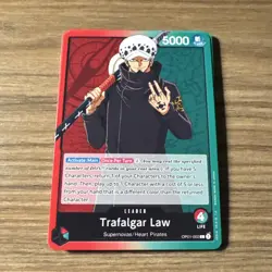 OP01-002 Trafalgar Law Leader English One Piece TCG Card - Image 1